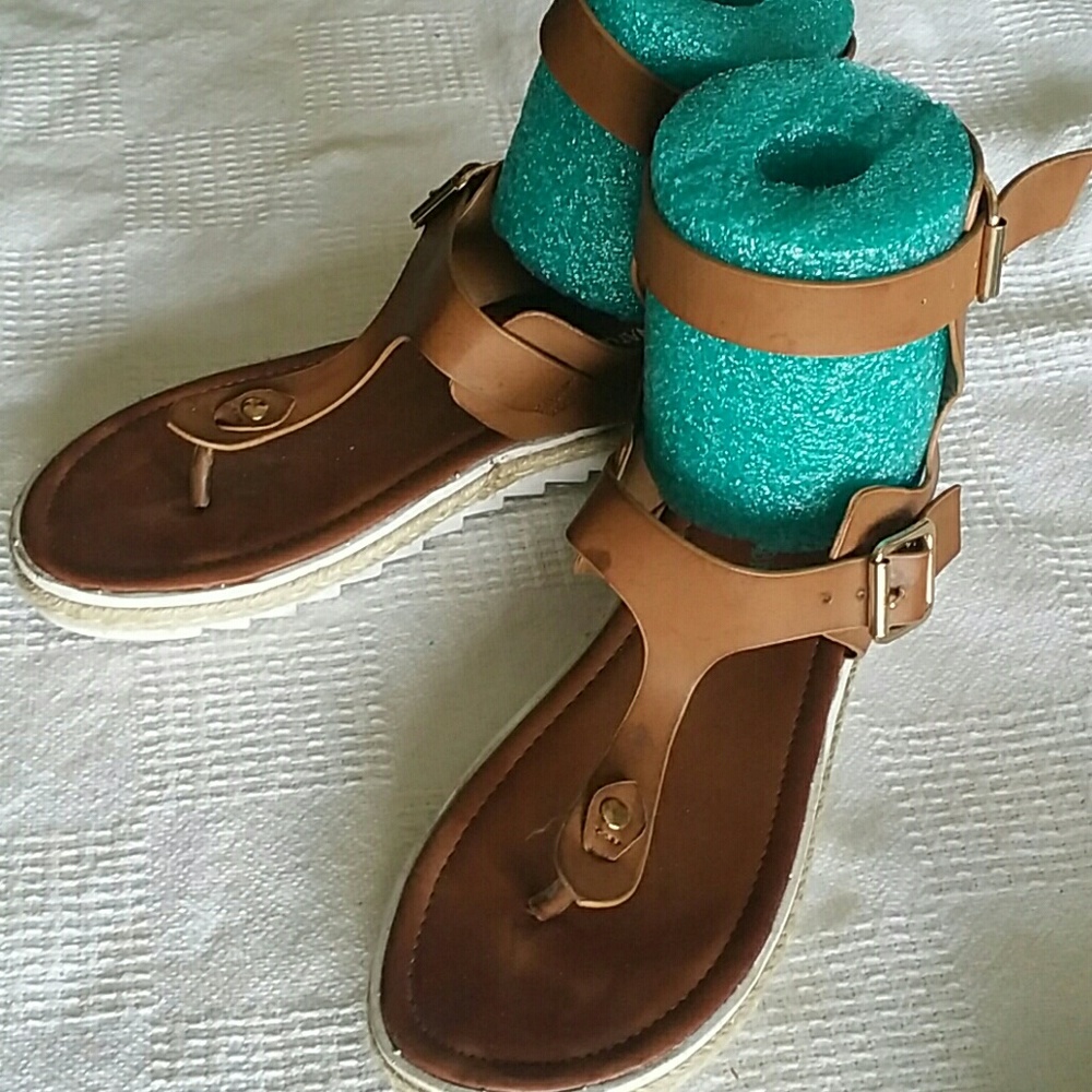 Brown Espadrilles/lug sole gladiators